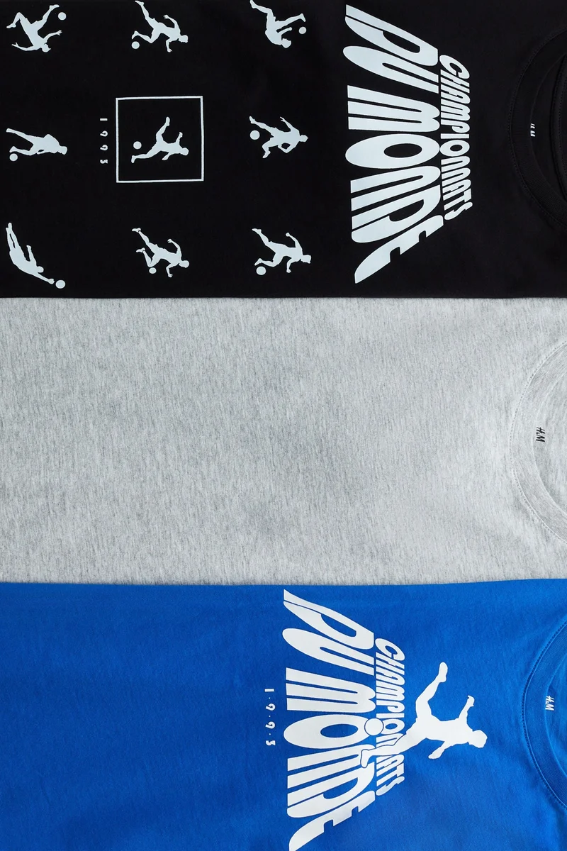 اتش اند ام تي-شيرتات قطنية - عبوة من 3 قطع